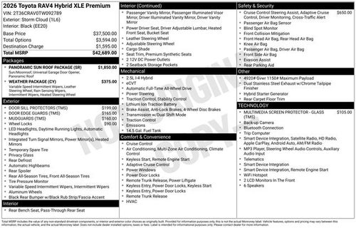 2026 Toyota RAV4 XLE Premium