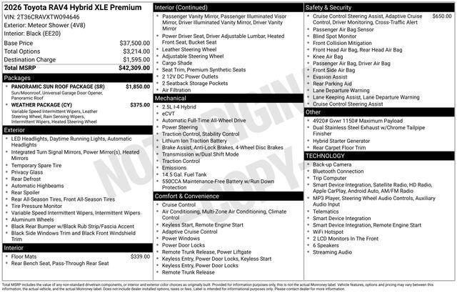 2026 Toyota RAV4 XLE Premium