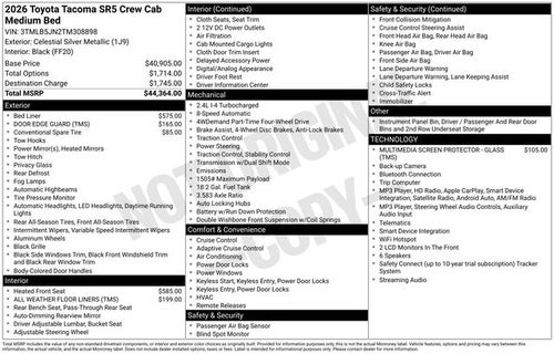 2026 Toyota Tacoma SR5