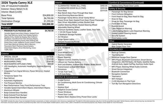 2026 Toyota Camry XLE