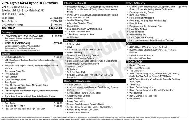 2026 Toyota RAV4 XLE Premium