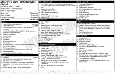 2026 Toyota Grand Highlander Hybrid Hybrid Limited