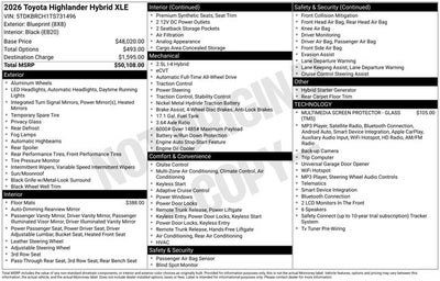 2026 Toyota Highlander Hybrid Hybrid XLE