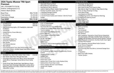 2026 Toyota 4Runner TRD Sport Premium