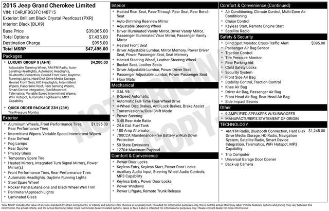 2015 Jeep Grand Cherokee Limited