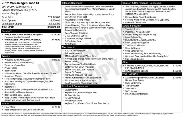 2022 Volkswagen Taos SE