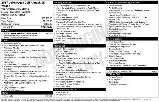 2017 Volkswagen Golf Alltrack SE