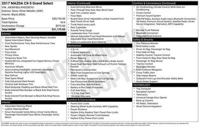 2017 Mazda Mazda CX-5 Grand Select