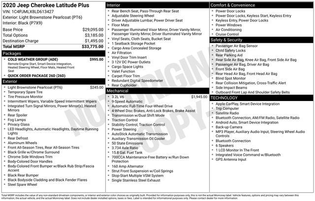 2020 Jeep Cherokee Latitude Plus
