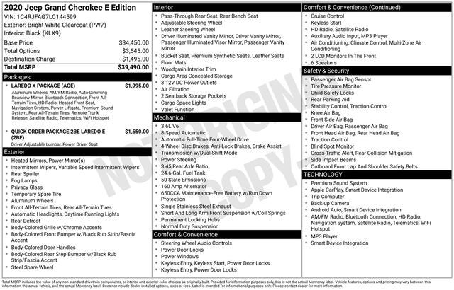 2020 Jeep Grand Cherokee Laredo E