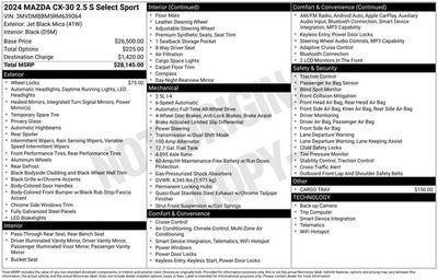 2024 Mazda Mazda CX-30 2.5 S Select Sport