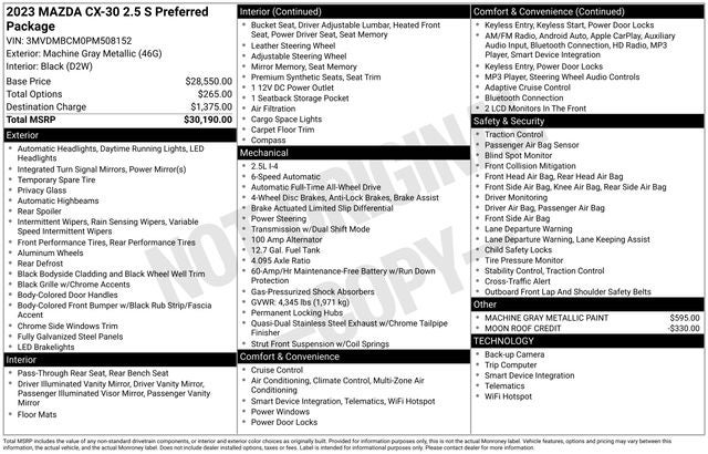 2023 Mazda Mazda CX-30 2.5 S Preferred Package