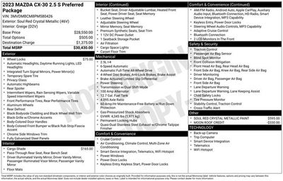 2023 Mazda Mazda CX-30 2.5 S Preferred Package