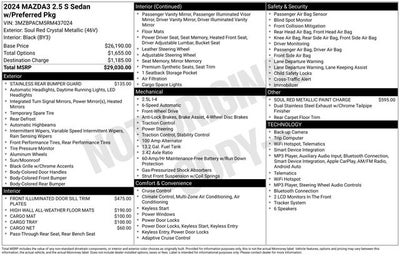 2024 Mazda Mazda3 2.5 S Preferred Package