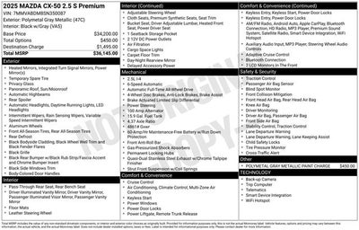 2025 Mazda Mazda CX-50 2.5 S Premium Package