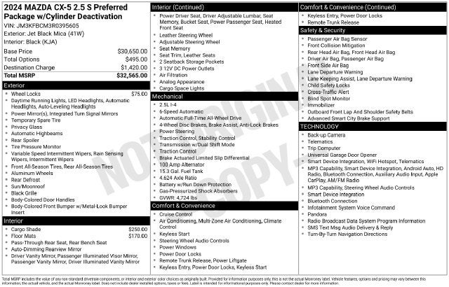 2024 Mazda Mazda CX-5 2.5 S Preferred Package
