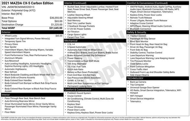 2021 Mazda Mazda CX-5 Carbon Edition