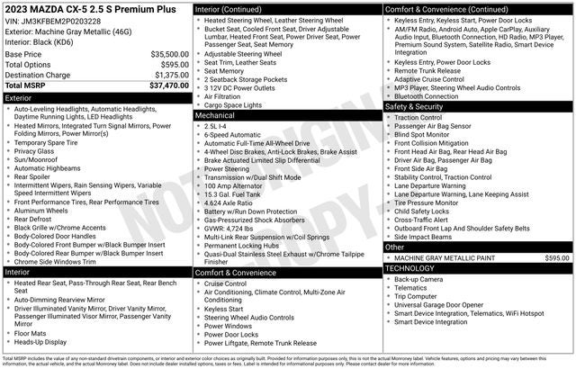 2023 Mazda Mazda CX-5 2.5 S Premium Plus Package