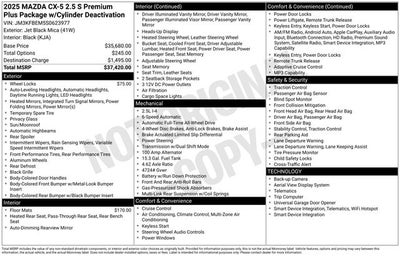 2025 Mazda Mazda CX-5 2.5 S Premium Plus Package
