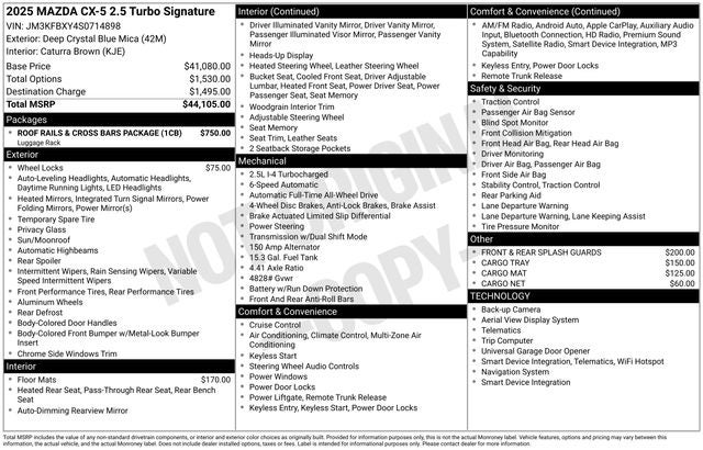 2025 Mazda Mazda CX-5 2.5 Turbo Signature