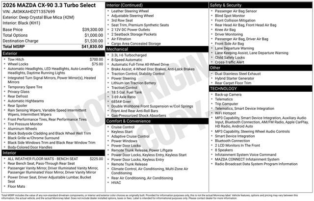 2026 Mazda Mazda CX-90 3.3 Turbo Select