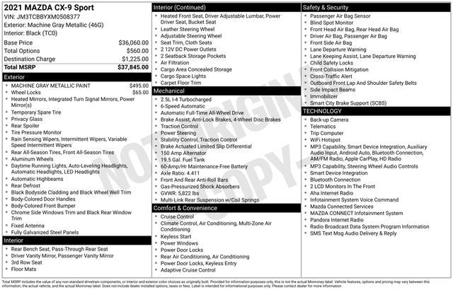 2021 Mazda Mazda CX-9 Sport
