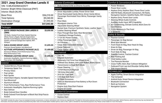 2021 Jeep Grand Cherokee Laredo X