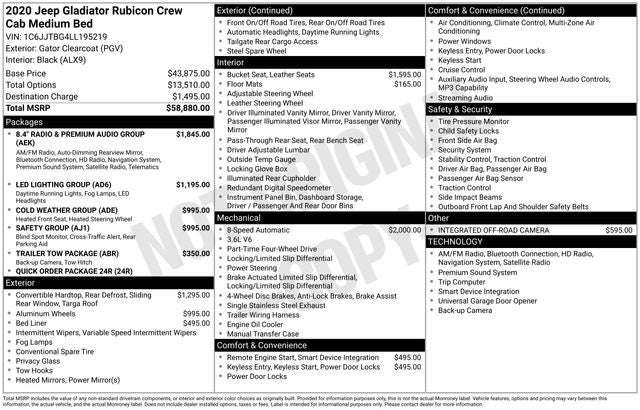 2020 Jeep Gladiator Rubicon
