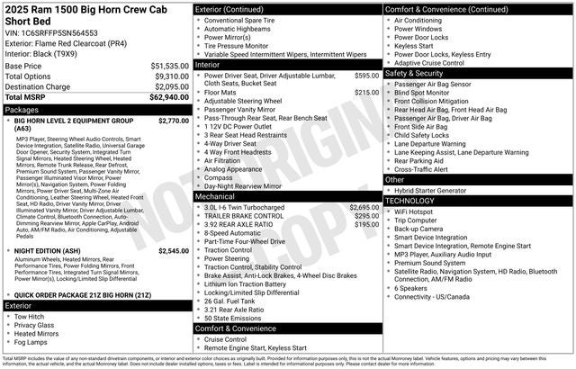 2025 RAM 1500 Big Horn/Lone Star