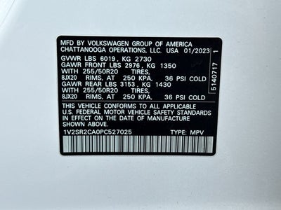 2023 Volkswagen Atlas 3.6L V6 SEL R-Line