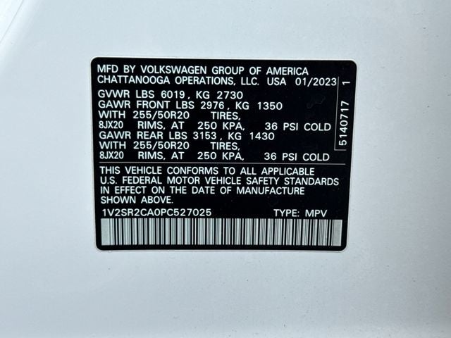 2023 Volkswagen Atlas 3.6L V6 SEL R-Line
