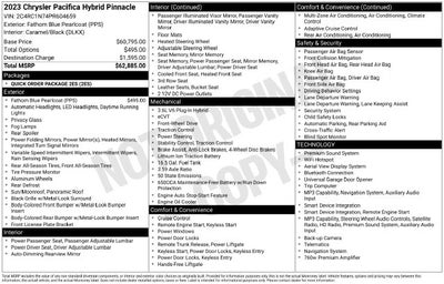 2023 Chrysler Pacifica Hybrid Pinnacle