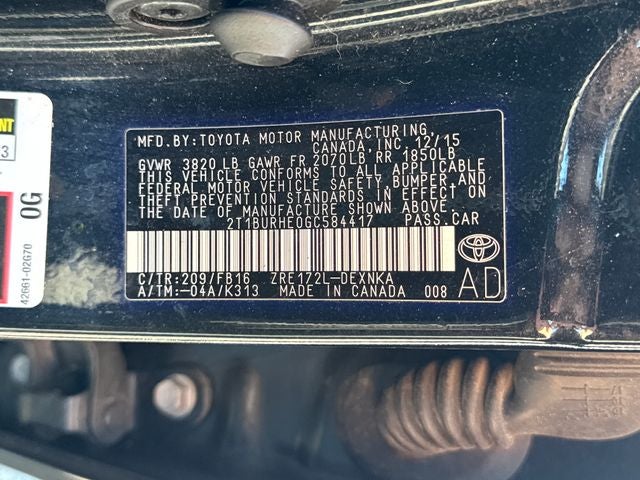 2016 Toyota Corolla LE
