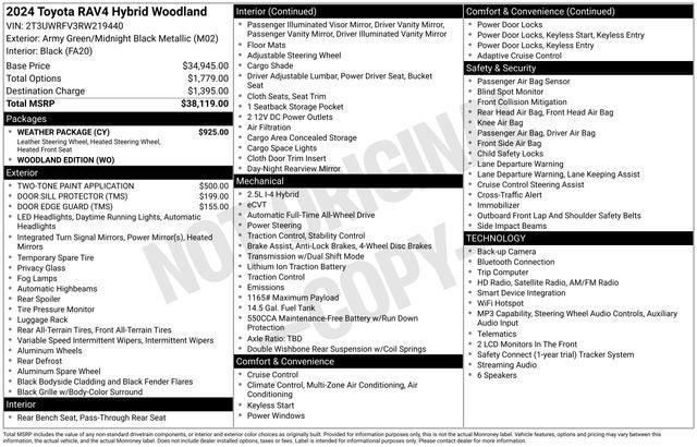 2024 Toyota RAV4 Hybrid Woodland Edition