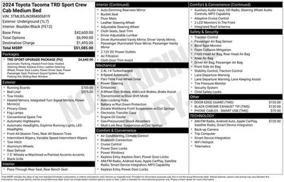 2024 Toyota Tacoma TRD Sport