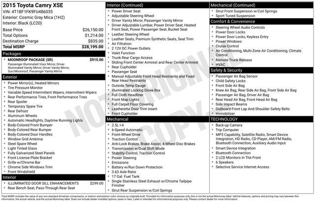 2015 Toyota Camry XSE