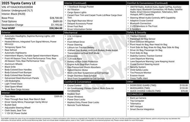 2025 Toyota Camry LE