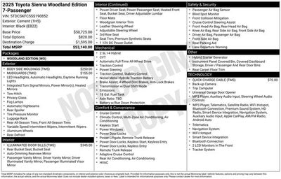 2025 Toyota Sienna Woodland Edition 7 Passenger
