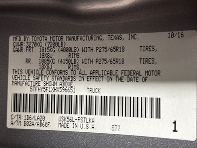 2017 Toyota Tundra Limited CrewMax