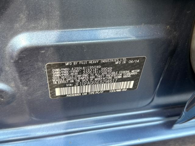 2014 Subaru Impreza 2.0i Limited
