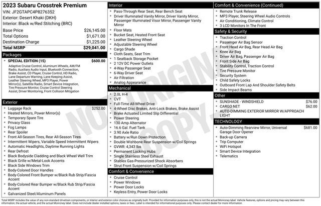 2023 Subaru Crosstrek Premium