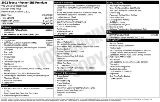 2022 Toyota 4Runner SR5 Premium