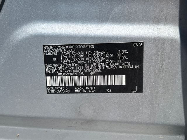 2008 Toyota RAV4 Base