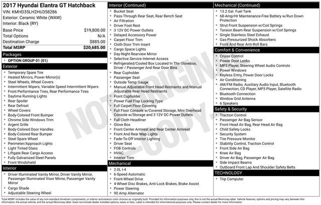 2017 Hyundai Elantra GT Base