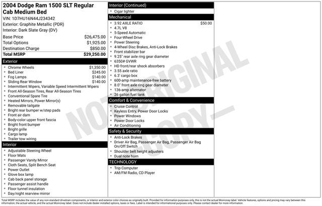 2004 Dodge Ram 1500 SLT