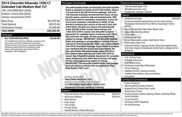 2014 Chevrolet Silverado 1500 LT LT1