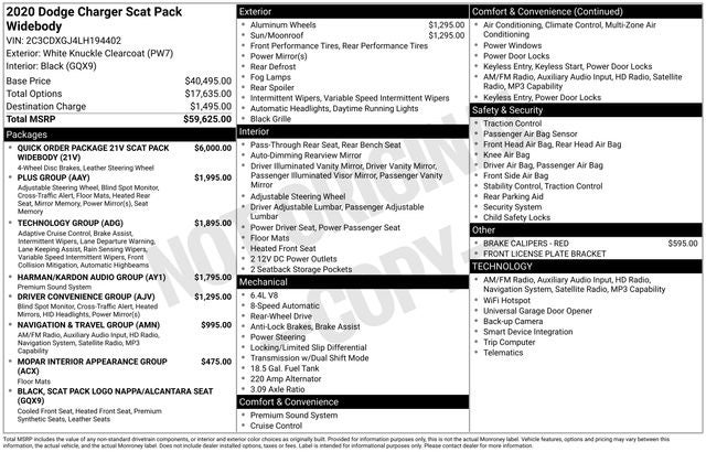 2020 Dodge Charger R/T Scat Pack Widebody