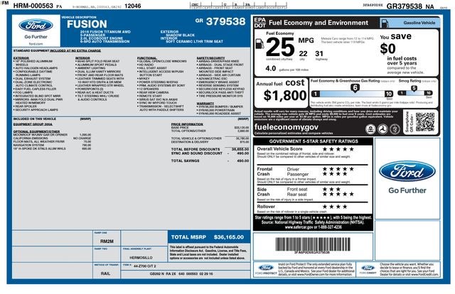 2016 Ford Fusion Titanium