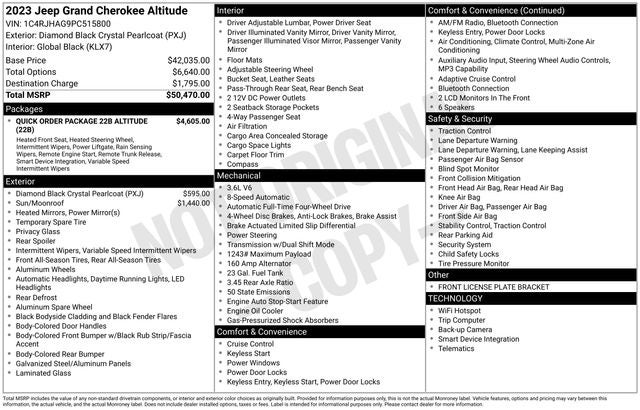 2023 Jeep Grand Cherokee Altitude X