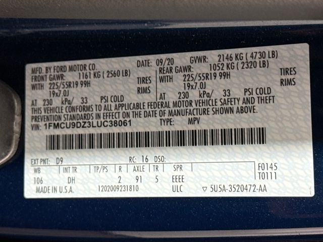 2020 Ford Escape Titanium Hybrid